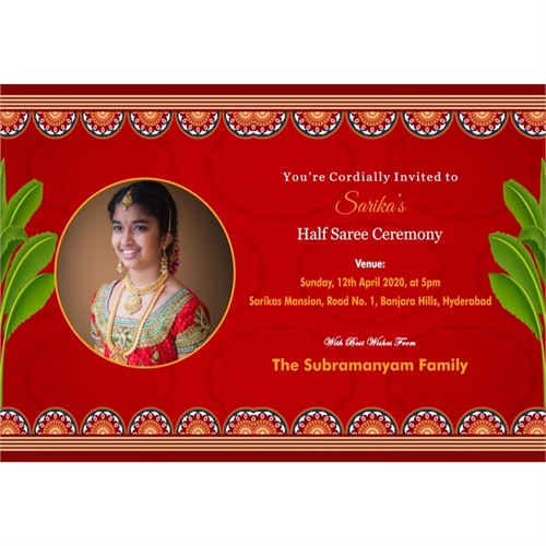 Half Saree Invite Gift Box 6 S + 1 L Compartments